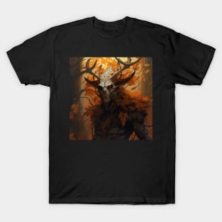 a creature with horns and leaves T-Shirt